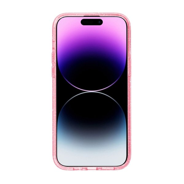 iPhone 14 Pro Skal Glitter MagSafe Rosa