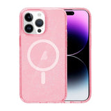iPhone 14 Pro Skal Glitter MagSafe Rosa