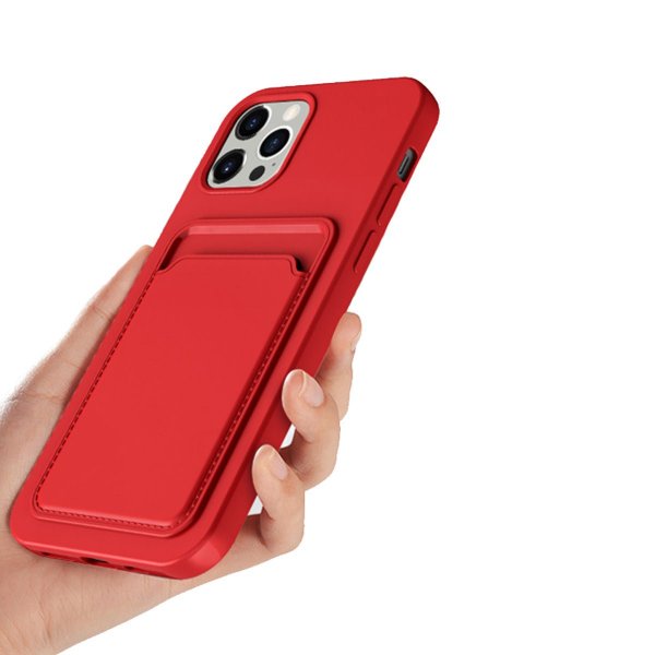 iPhone 14 Pro Skal Korthållare Röd