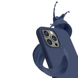 Rvelon iPhone 14 Pro Skal Silikon MagSafe Mörkblå