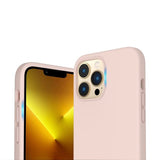 Rvelon iPhone 14 Pro Skal Silikon Sandrosa