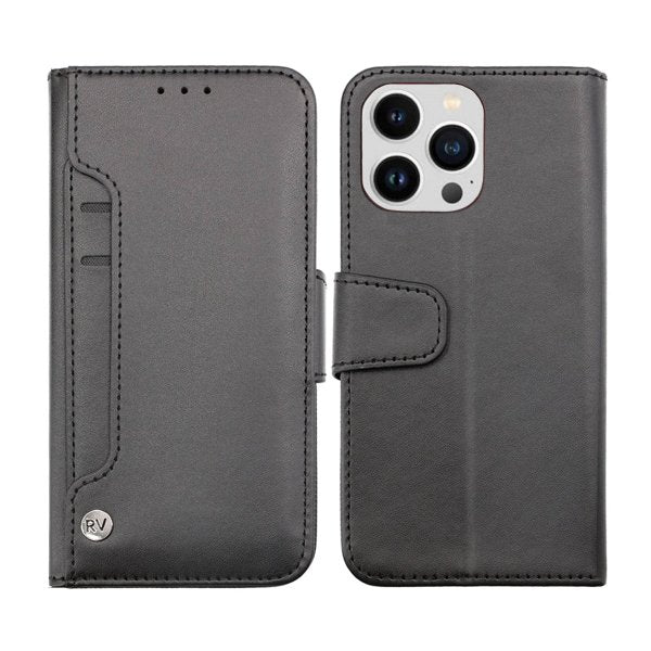 Rvelon iPhone 14 Pro Fodral Utfällbart Kortfack Svart
