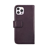 Rvelon iPhone 14 Pro Fodral Äkta läder Kortfack Lila