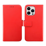 Rvelon iPhone 14 Pro Fodral Äkta läder Kortfack Röd