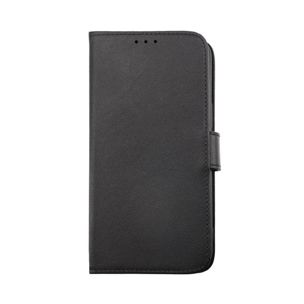 Rvelon iPhone 14 Pro Fodral Äkta läder Kortfack Svart