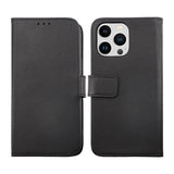 Rvelon iPhone 14 Pro Fodral Äkta läder Kortfack Svart
