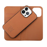 Rvelon iPhone 14 Pro Fodral Magnetiskt Avtagbart Skal Brun