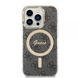 Guess iPhone 14 Pro Skal 4G Pattern MagSafe Svart