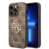 Guess iPhone 14 Pro Skal Big Metal Logo Brun