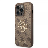 Guess iPhone 14 Pro Skal Big Metal Logo Brun
