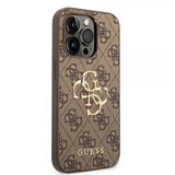 Guess iPhone 14 Pro Skal Big Metal Logo Brun