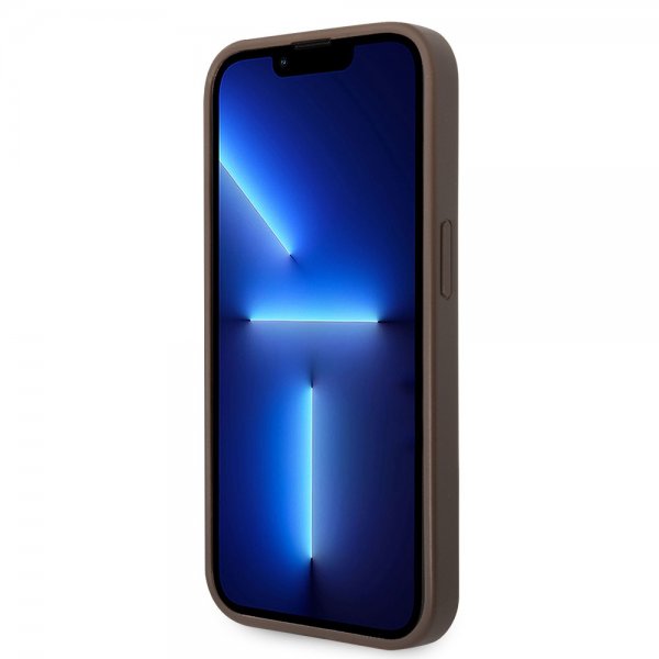 Guess iPhone 14 Pro Skal Big Metal Logo Brun