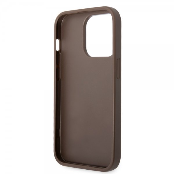 Guess iPhone 14 Pro Skal Big Metal Logo Brun