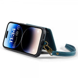 CaseMe iPhone 14 Pro Skal C20 Kortfack Dragkedja Petrol