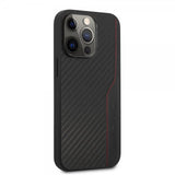 AMG iPhone 14 Pro Skal Carbon Effect Stamped Logo Svart