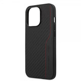 AMG iPhone 14 Pro Skal Carbon Effect Stamped Logo Svart