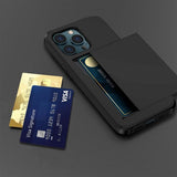iPhone 14 Pro Skal Card Slide Svart