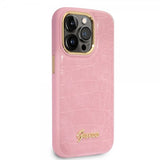 Guess iPhone 14 Pro Skal Croco Rosa