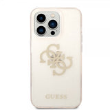 Guess iPhone 14 Pro Skal Full Glitter Guld