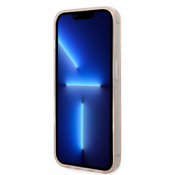 Guess iPhone 14 Pro Skal Full Glitter Guld