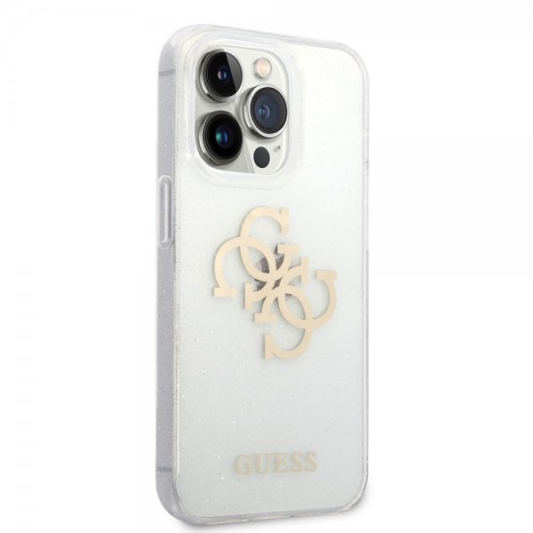 Guess iPhone 14 Pro Skal Full Glitter Transparent
