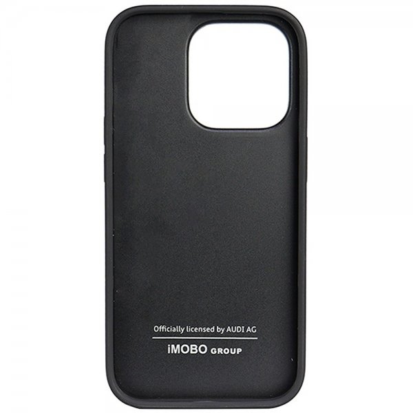 Audi iPhone 14 Pro Skal Genuine Leather Case Svart