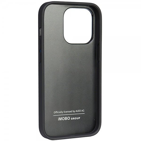 Audi iPhone 14 Pro Skal Genuine Leather Case Svart