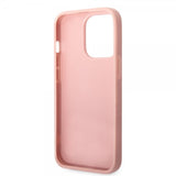 Guess iPhone 14 Pro Skal Glitter Flakes Metal Logo Rosa
