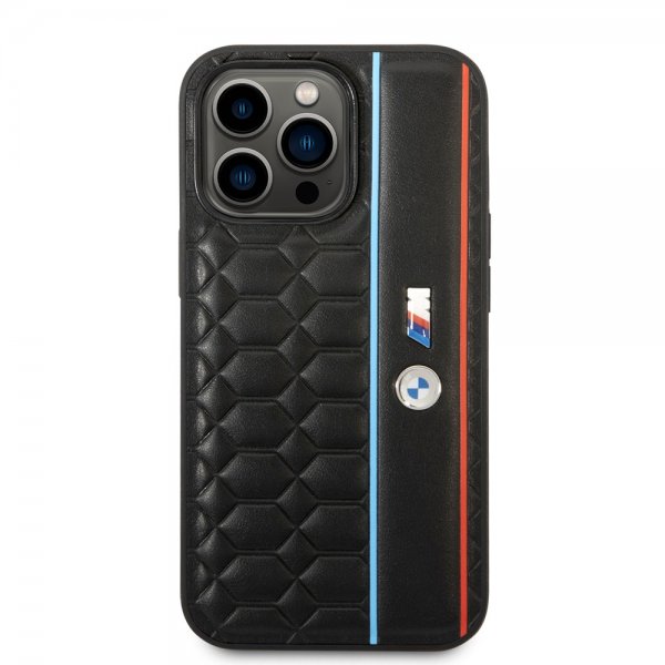 BMW iPhone 14 Pro Skal Hexagonal Pattern Svart