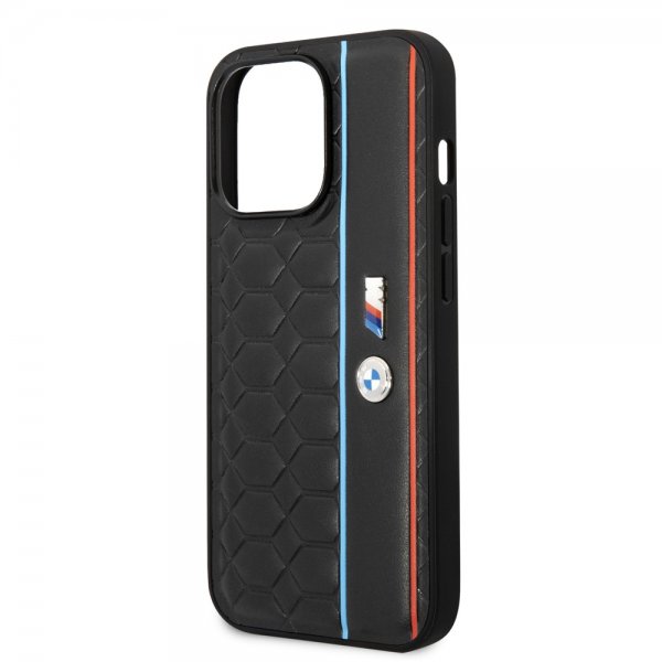 BMW iPhone 14 Pro Skal Hexagonal Pattern Svart