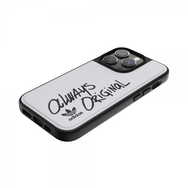 Adidas iPhone 14 Pro Skal Inlay Embroidery Case Vit Svart