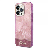 Guess iPhone 14 Pro Skal Jungle Rosa
