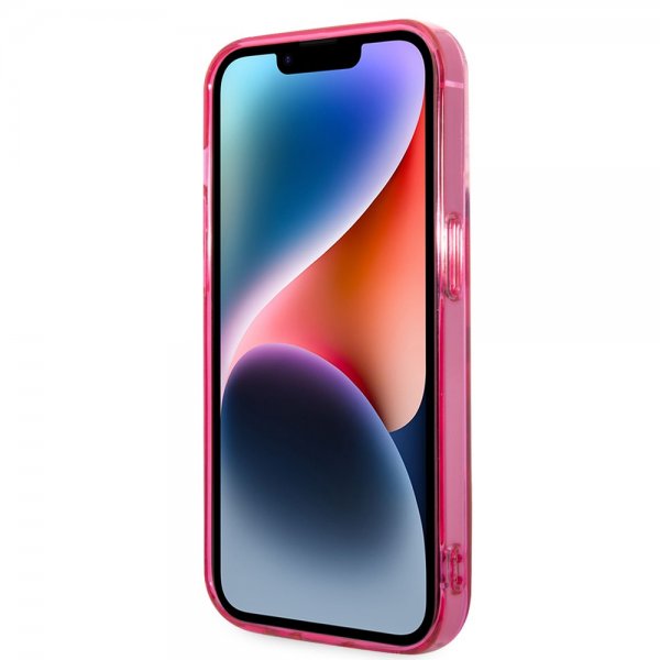 Karl Lagerfeld iPhone 14 Pro Skal Karl & Choupette Gradient Rosa