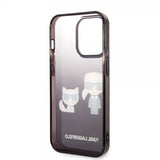 Karl Lagerfeld iPhone 14 Pro Skal Karl & Choupette Gradient Svart