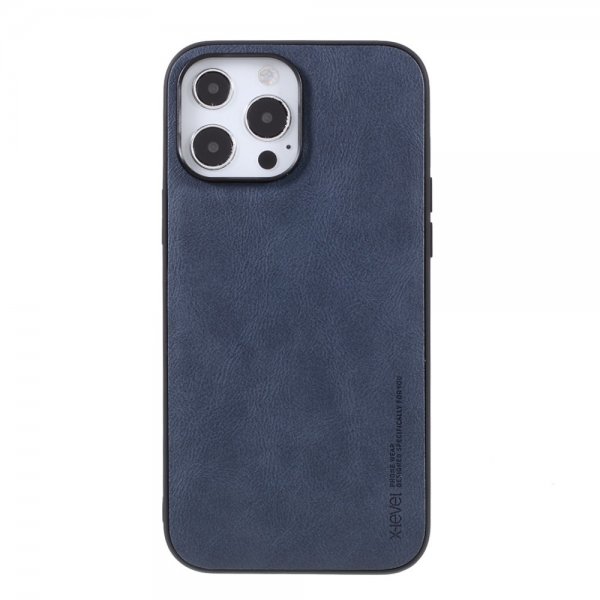 X-Level iPhone 14 Pro Skal Lädertextur Blå