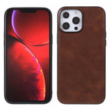 X-Level iPhone 14 Pro Skal Lädertextur Brun