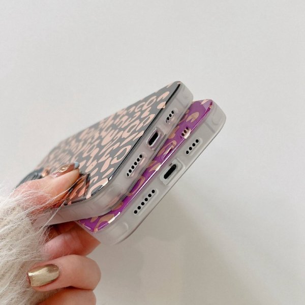 iPhone 14 Pro Skal Leopardmönster Lila