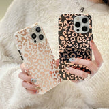iPhone 14 Pro Skal Leopardmönster Lila