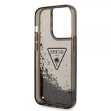 Guess iPhone 14 Pro Skal Liquid Glitter Translucent Svart