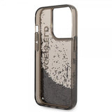 Karl Lagerfeld iPhone 14 Pro Skal Liquid Glitter Translucent Svart