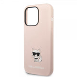 Karl Lagerfeld iPhone 14 Pro Skal Liquid Silicone Choupette Rosa