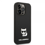 Karl Lagerfeld iPhone 14 Pro Skal Liquid Silicone Choupette Svart