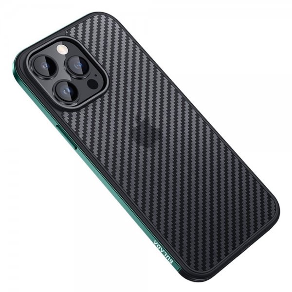 Sulada iPhone 14 Pro Skal Luxury Series Grön