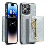 Dg.Ming iPhone 14 Pro Skal M3 Series Löstagbar Korthållare Silver