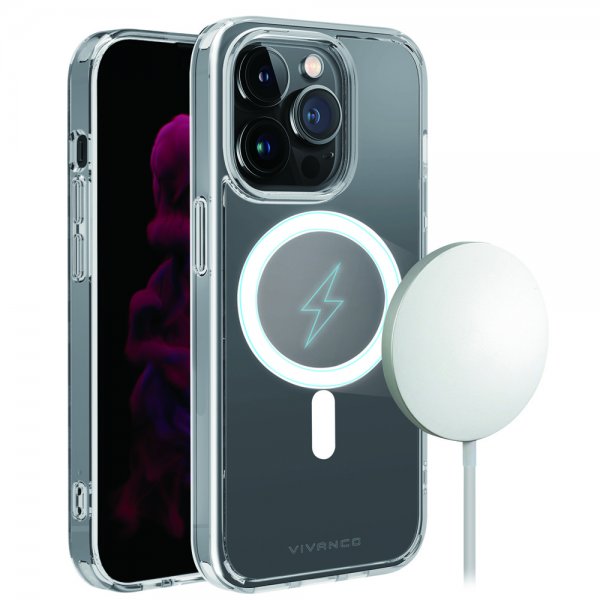 Vivanco iPhone 14 Pro Skal Mag Steady Transparent