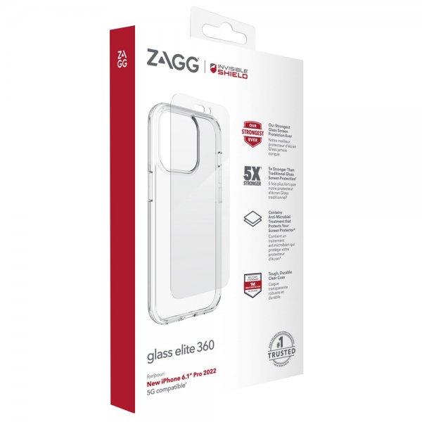 ZAGG InvisibleShield iPhone 14 Pro Skal med Skärmskydd Glass Elite 360