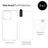 Northjo iPhone 14 Pro Skal med Skärmskydd och Kameraskydd 3-i-1