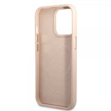 Guess iPhone 14 Pro Skal Metal Plate Logo MagSafe Rosa