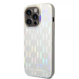 Karl Lagerfeld iPhone 14 Pro Skal Monogram Iridescent Silver