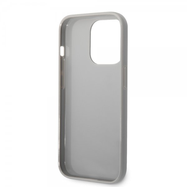 Karl Lagerfeld iPhone 14 Pro Skal Monogram Iridescent Silver